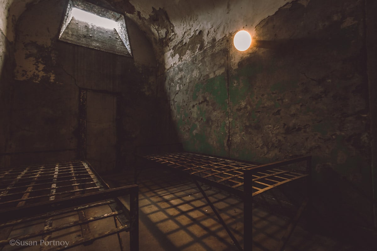 Inside a cell at Eastern State Penitentiary